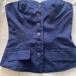 Lulus Strapless Top Navy